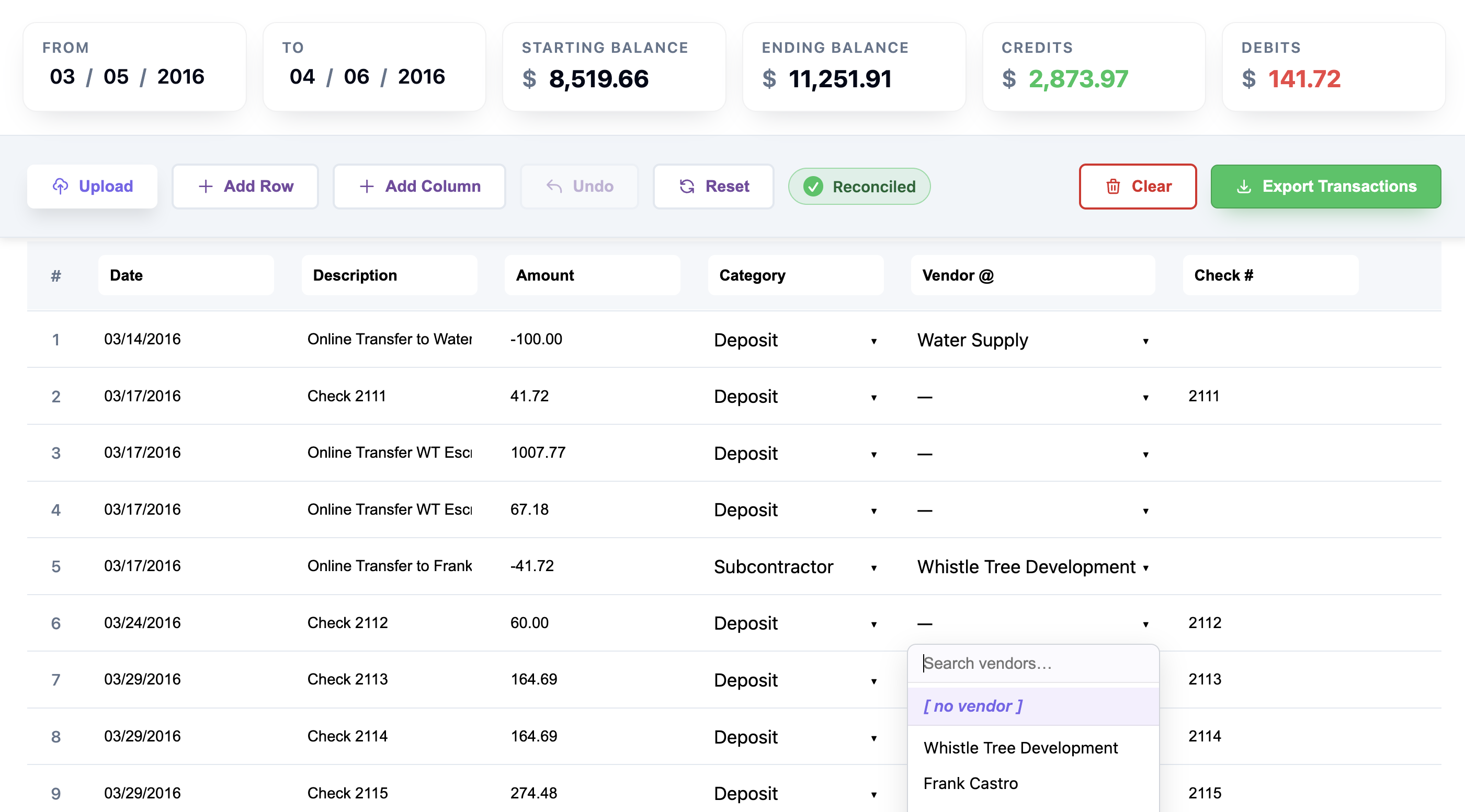 Parsa converter exporting bank statements to QuickBooks Desktop